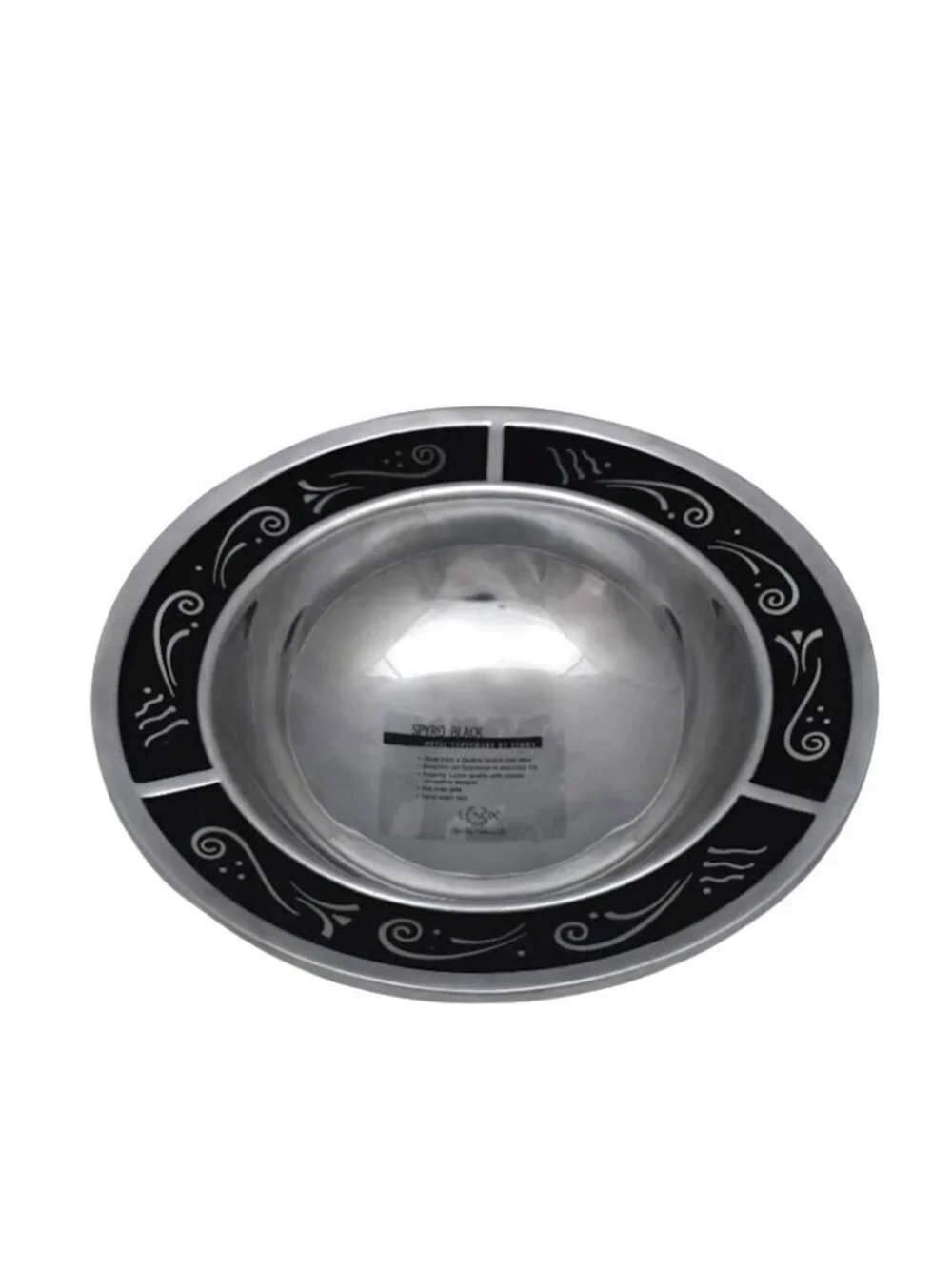 Lenox Spyro Black Metal 13 Inch Serving Bowl With Box New